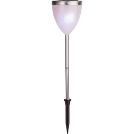 Star Trading Solarleuchte Glas 46 x 10 cm 2er Set silber