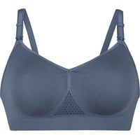 Anita Maternity Damen BH Seamless Still-BH, herausnehmbare Cups, Mikrofaser Blau-Grau XL