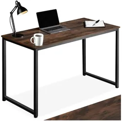 tectake® Schreibtisch, Industrial Style, große Beinfreiheit, Höhe 76,5 cm