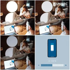 Unitec WIFI Touch Dimmer weiß Glasoptik, Tuya-App, Unterputz