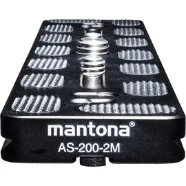 Mantona AS-200-2M Schnellwechselplatte Schnellwechselplatte Außengewinde=1/4\ 38
