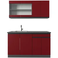 Vicco Küchenzeile R-Line 140 cm Rot