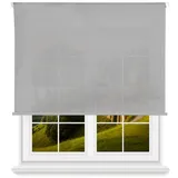 Wellhome - Lichtdurchlässiges Polyester-Rollo 130 x 175 cm (Breite x Höhe) Grau