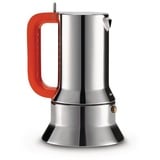 Alessi 9090 3 Tassen edelstahl/orange