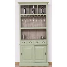 Casa Padrino Weinschrank 103 x 36 x 210 cm Hellgrün / Grau