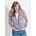 Strickjacke Langarm Jacke Damen mit Grafikmuster und V-Ausschnitt bunt 40