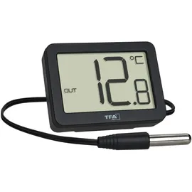 TFA Digitales Thermometer Schwarz
