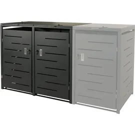 MCW Mülltonnenverkleidung E83 116 x 141 x 98 cm anthrazit