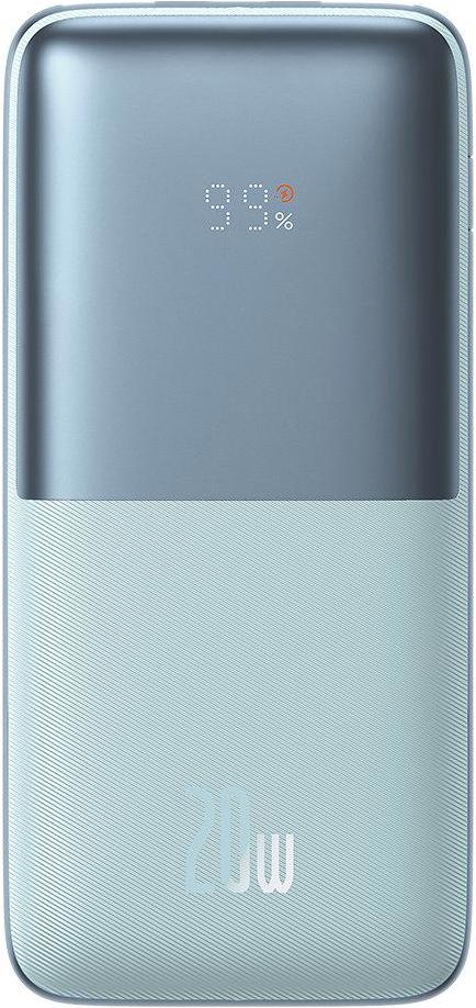 Baseus Bipow Pro Power Bank 10,000mAh 20W + USB 3A 0.3m Cable Blue (PPBD040103) (10000 mAh, 20 W, 37 Wh), Powerbank, Blau