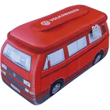 BRISA VW Collection - Volkswagen Neopren Universal-Schmink-Kosmetik-Kultur-Reise-Apotheke-Tasche-Beutel im T3 Bulli Bus Design (Rot/Groß)