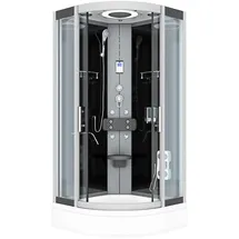 AcquaVapore Komplettdusche Duschkabine Fertigdusche Dusche D58-53t0-ec 90x90 cm, Mit 2k Scheiben Versiegelung