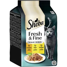 Sheba Fresh & Fine in Gelee mit Truthahn und Huhn 6 x 50 g