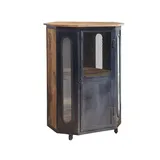 Massivmoebel24 Vitrine Mango 76 x 60 x 120 cm Beige