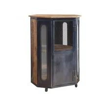 Massivmoebel24 Vitrine Mango 76 x 60 x 120 cm Beige