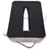 Onwomania Munition Patrone Ladung Anhänger Silber USB Stick in Alu Geschenkbox 32 GB USB 2.0