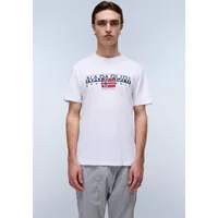 Napapijri T-Shirt 'S-AYLMER' - Weiß,Dunkelblau,Dunkelrot - XXL