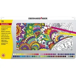 FABER 514872 Farbstift Buntstift hexagonal 72er Blech