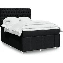 vidaXL Boxspringbett 140 x 200 cm Schwarz