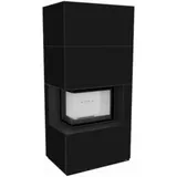 Kratki Kaminbausatz | FLOKI BOX | 8 kW | Glas links | Nero Assoluto