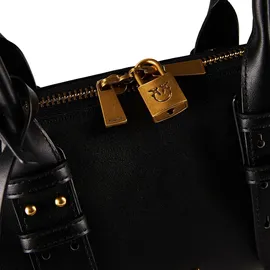 PINKO Bowling Bag Schultertasche Leder Black