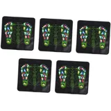 Healvian 5 Stück Fußmassagematte Fußmassagegerät Steinmatte Steinakupressurmatte Fuß Und Beinpflegematte Reflexzonenmassage Akupressurmatte Akupressur Gehmatte Massage Fußpolster
