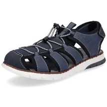 Rieker Freizeitsandalen Herren Blau/Grau/Schwarz 42