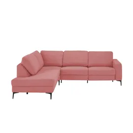 Max Schelling Eckcouch Mikrofaser 2-Sitzer Rosa
