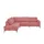 Max Schelling Eckcouch Mikrofaser 2-Sitzer Rosa