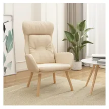 vidaXL Relaxsessel Creme Stoff