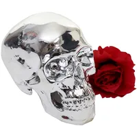 MCW Deko Totenkopf MCW-T921, Polyresin Skulptur Totenschädel, In-/Outdoor 18cm
