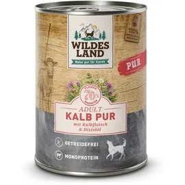 Wildes Land PUR Adult Kalb mit Distelöl 6 x 400 g
