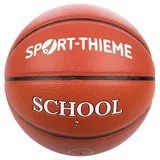 Sport-Thieme Basketball School | Für Schule, Verein & Freizeit | Geringer Luftdruckverlust durch Butyl-Blase | Hochwertiges Kunstleder | Orange | Trainings- & Streetbasketball | Indoor & Outdoor