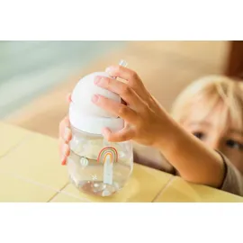 Mepal Kinderbecher Strohhalmbecher Mio 300 ml Beige/Sunshine/Rainbow, 1 St.