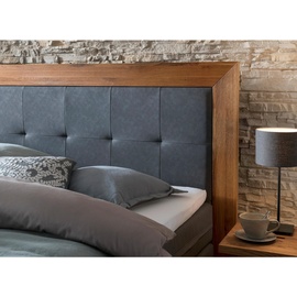 Hasena Boxspringbett 140-180 cm Braun / Dunkelgrau, Liegefläche:180 x 200 cm, Topper:Base-Topper