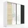 A&J MöbelLand Schiebetürenschrank DUO 200 x 215 x 59,5 cm Weiß/Schwarz