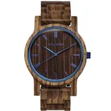 HOLZKERN Armbanduhr Quarz Herbstmorgen Zebrano/Wenge