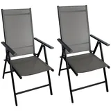 Chillroi Gartensessel Klappsessel 56 x 65 x 108 cm grau 2 St.