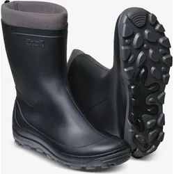 Gummistiefel 100 warm Damen/Herren rauchschwarz|granitgrau 41/42