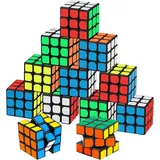 12 Stück Zauberwürfel Set, Mini Zauberwürfel, 3 * 3 * 3Cm Puzzle Magic Cubes, Ge