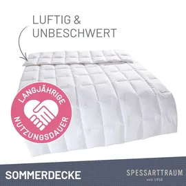 SPESSARTTRAUM Daunenbettdecke SPESSARTTRAUM "Laax Bettdecke 135x200, 155x220 cm und viele weitere Größen", weiß, B:200cm L:200cm, Bezug: 100% Baumwolle. Füllung: 100% Daunen, Bettdecken, Bettdecken Ganzjahresbettdecke, Winter, Sommer