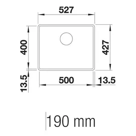 Blanco Subline 500-F anthrazit + Handbetätigung + InFino