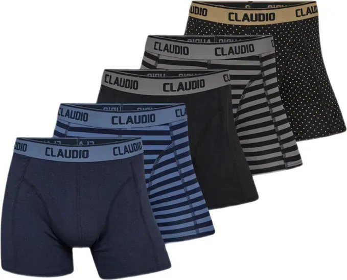 Claudio 5er-Pack Boxershorts Mehrfarbig Größe XXL