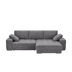 bobb Ecksofa  mit pflegeleichtem Bezugsstoff  Caro II , grau , Maße (cm): B: 305 H: 87 T: 202