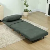 HOMCOM 2-in-1 Schlafsofa Schlafsessel Klappmatratze Gästebett Klappbett Grün