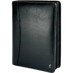 Chronoplan Kalender-Ringbuch A5 Compact Standard Leder schwarz