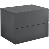 [en.casa] Wandregal Ampfing 40 x 30 x 29 cm Dunkelgrau