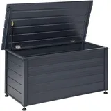 Beliani Gartentruhe 330L 123 x 60 x 46 cm Dunkelgrau