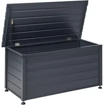 Beliani Gartentruhe 330L 123 x 60 x 46 cm Dunkelgrau