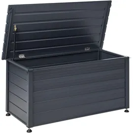 Beliani Gartentruhe 330L 123 x 60 x 46 cm Dunkelgrau