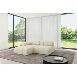 altdecor Ecksofa modulares Sofa Razon-L1 - 190x160x70 cm Beige Bouclé